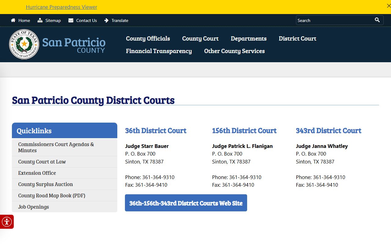 San Patricio district court records and warrant source after arrest